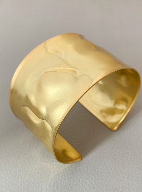 埃及风熔岩质感叠戴手镯高颜值小众设计师镀金异域风肌理夸张男生