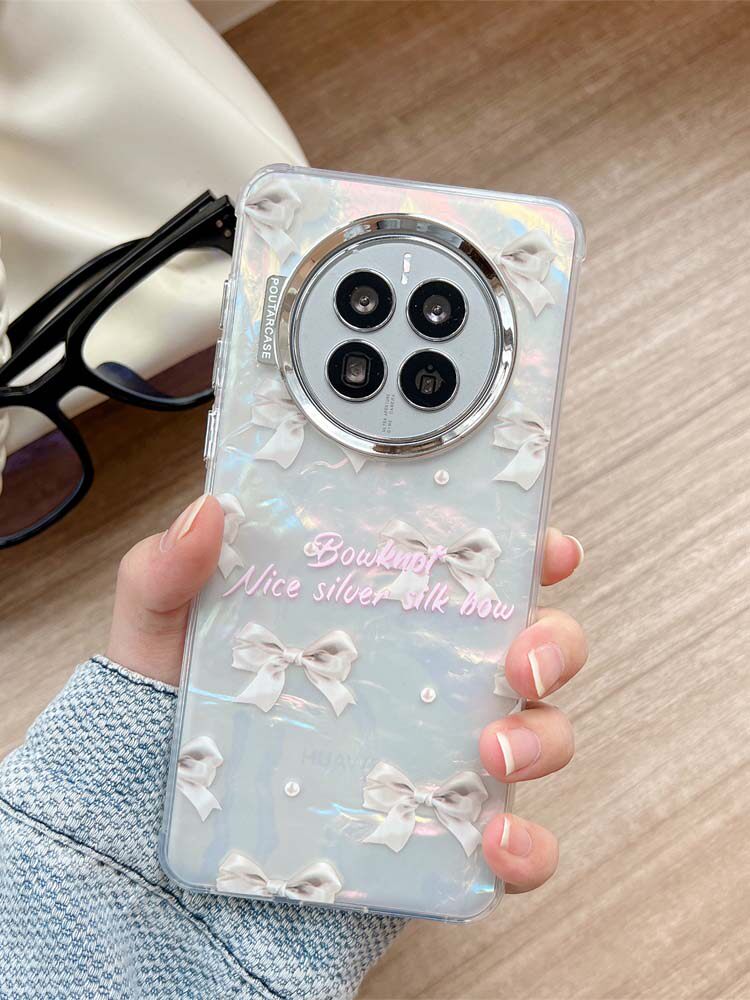 SHELL PATTERN BOW PHONE CASE FOR APPLE 15PROMAX KOREAN IPHONE14 NEW 13 ANTI-DROP 12 HUAWEI