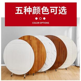 简易折叠桌餐桌家用小户型圆桌正方形可吃饭桌简约租房折叠圆桌子