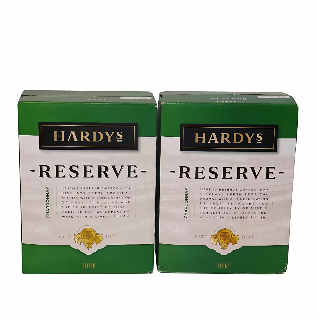 2盒装酒夏迪葡萄酒霞多丽珍藏白3L袋装澳大利亚HARDYS原装进口