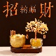 天然水晶发财树家居客厅玄关办公室桌面好物百福缸招财猫创意摆件