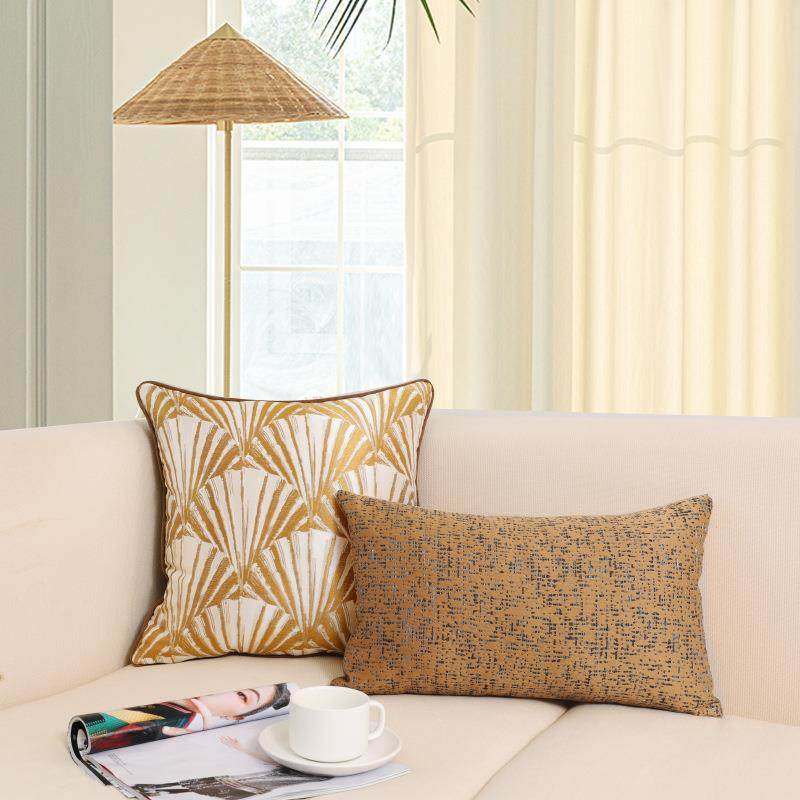 简约轻奢金色扇形沙发抱枕家装样板间客厅靠垫民宿酒店床靠枕,居家布艺,抱枕被,淘宝优惠券,粉丝福利购,淘宝优惠卷