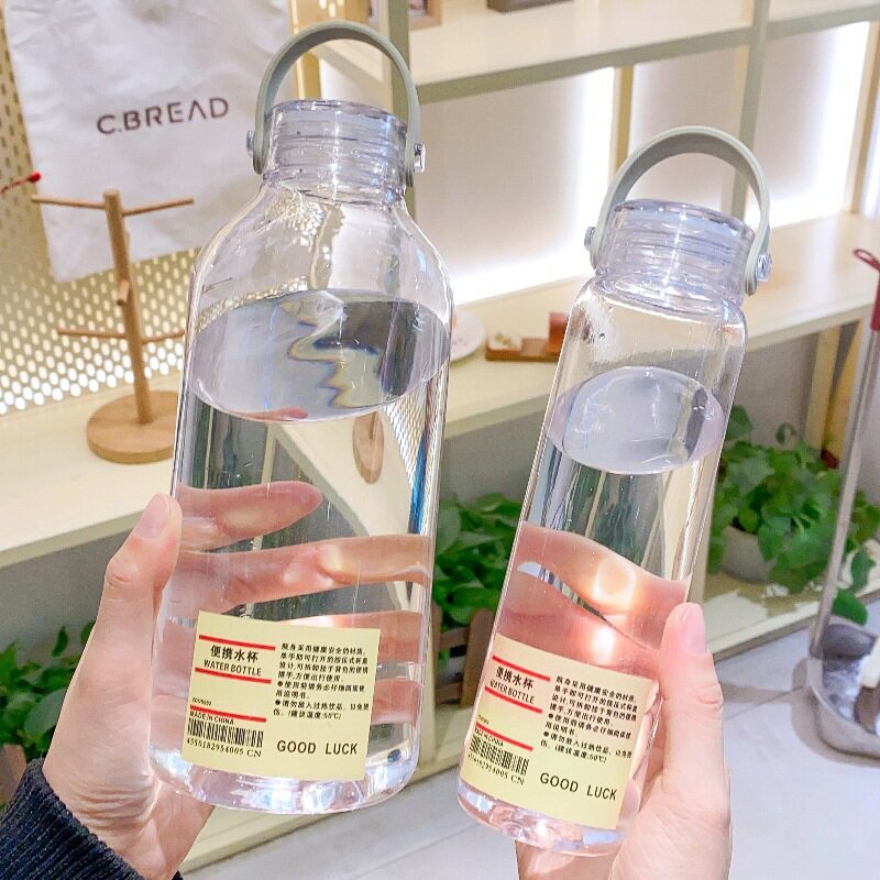 无印良品平替大容量随手茶杯塑料水杯高颜值简约运动水壶便携学生