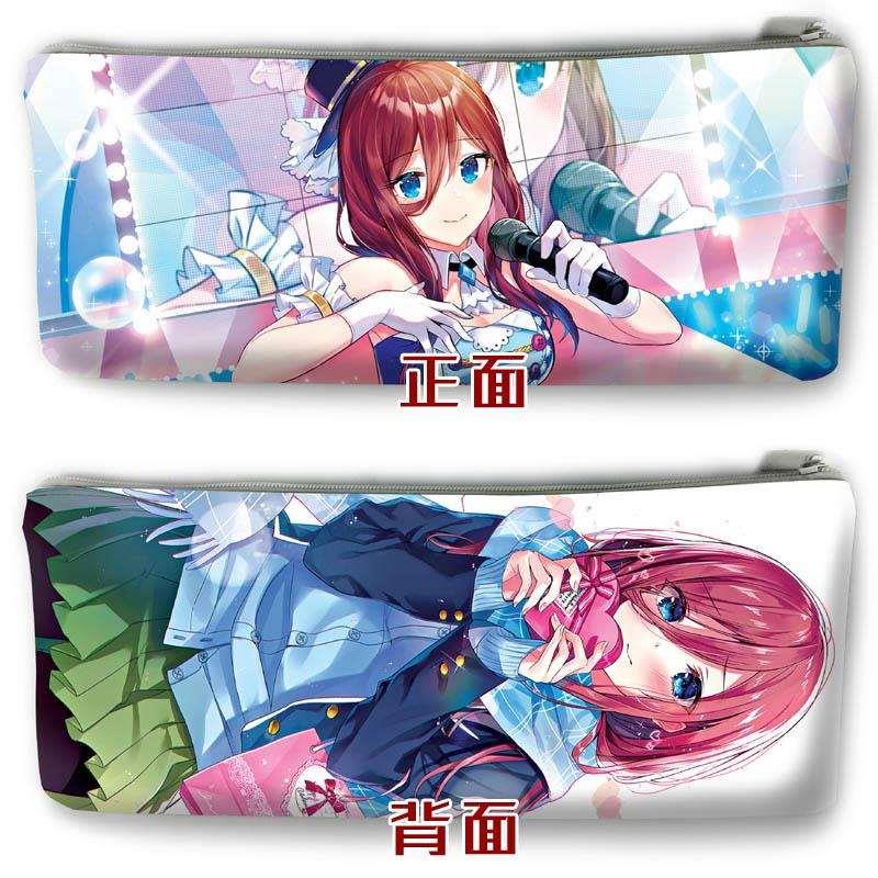 五等分的花嫁周边笔袋中野三玖二乃动漫二次元图案可定制文具盒