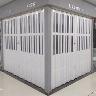 PVC折叠门 推拉开放式厨房移门室内隔断卫生间隐形吊轨阳台商铺门