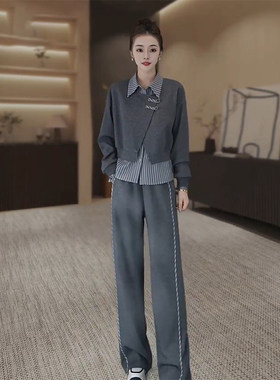 设计感时尚套装裤女春秋