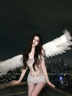 你脸好红shyness-堕天使-原创万圣天使装扮纯欲纱裙束腰套装cos