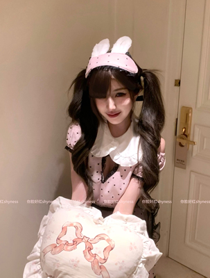 【售罄展示】你脸好红shyness-甜梦兔兔-原创粉色兔子女仆cos服