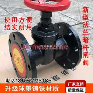 4R9Z新型中部丝扣闸阀闸门升级球墨铸铁法兰闸板阀DN40 100