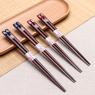 日本原装 创意送礼 实木尖头筷子单人装 进口筷家用防霉环保生肖日式