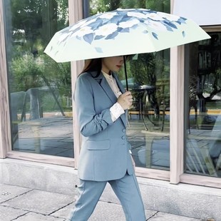 超轻迷你扁六折太阳伞防晒防紫外线女生遮阳伞小巧便携晴雨伞两用