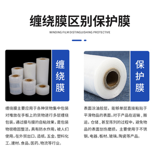 塑料薄膜工业保鲜膜 50cm宽大卷pe缠绕膜搬家行李箱打包拉伸膜包装