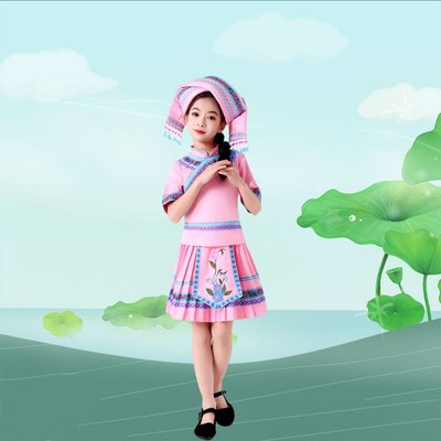 少数民族服装儿童广西异域风情女童幼儿套装56个民族服装儿童新款