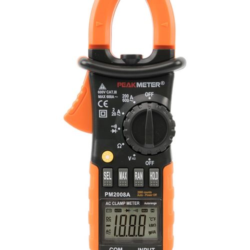 PEAKMETER华谊PM2008AB高精度600A交流数字钳形表电力电工万能表