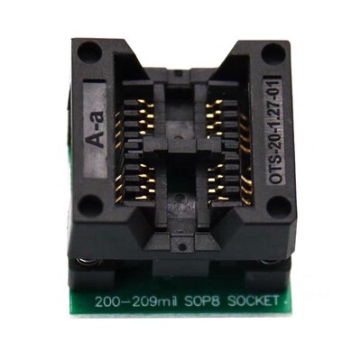 双SOP8转DIP16转换座测试座烧录座烧写座208mil 25系列宽体弹跳座