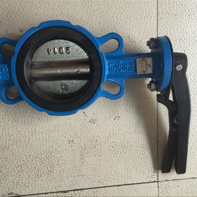 耐温120度橡胶密封蝶阀D71XA5-10/16ZB1高品质手柄蝶阀DN50-150