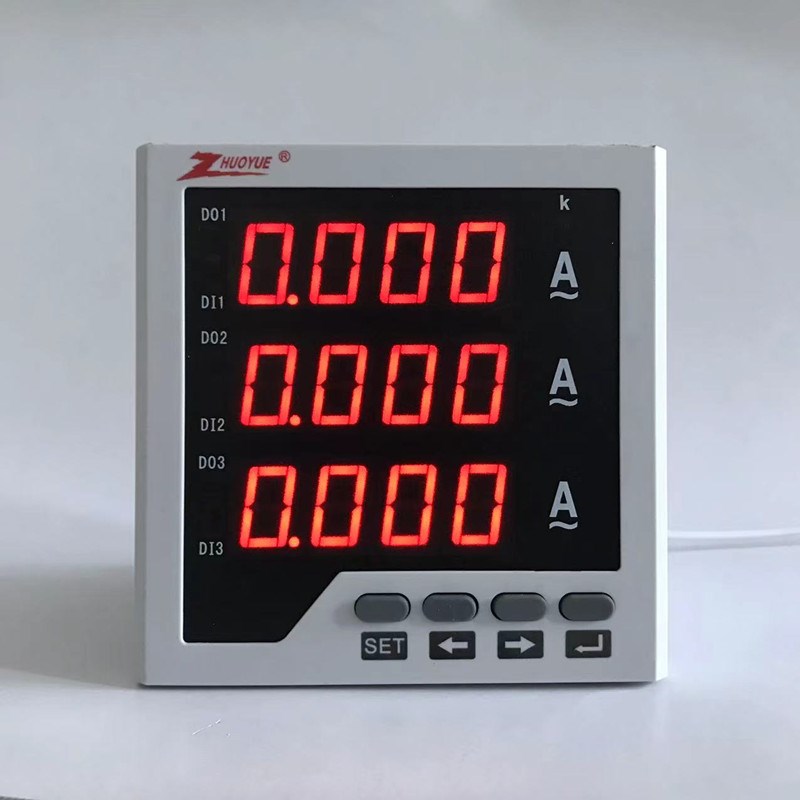 智能数显可设置 三相电流表 ZY-3AA33 AC5A 通讯 报警 开关量输入