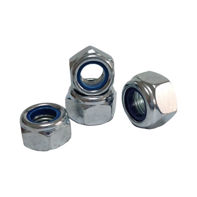 非金属嵌件六角锁紧螺母DIN985 M3-M30 尼龙防松防滑自锁螺帽盖
