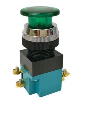 上海森奥 LA19-11J SA19-11J 自复位按钮 蘑菇头按钮开关 红 绿