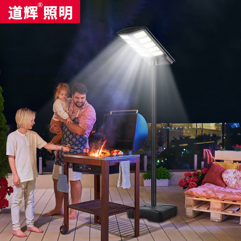 太阳能路灯2024新款户外防水庭院灯可移动家用别墅花园感应照明灯