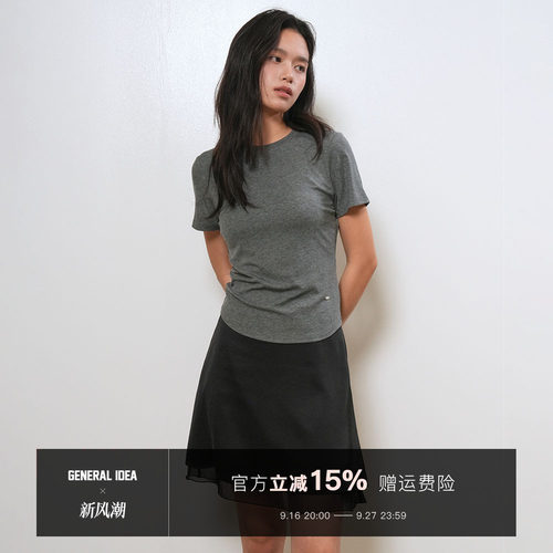 GENERAL IDEA 韩国正品 醋酸纤维圆领T恤