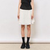 现 GENERAL IDEA 夏款 双层羽毛设计质感优雅波纹中腰短裙女