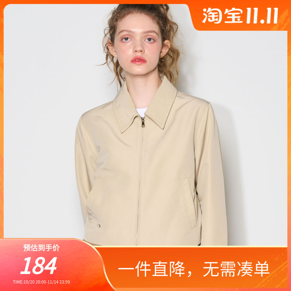 【现】General idea韩系高级感短款翻领外套小个子夹克上衣BD9502