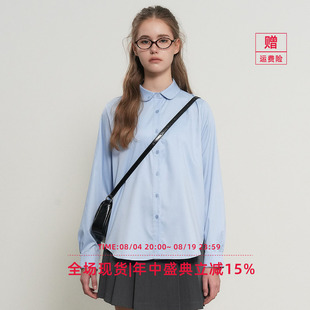 【折扣】GENERAL IDEA 韩国正品打理圆领质感清新休闲长袖衬衫