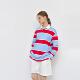 学院风复古条纹中性POLO领长袖 T恤女 idea春季 美式 现 General