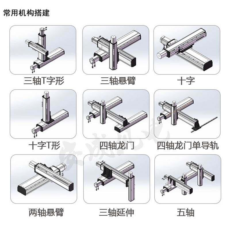 定制直销新品滚珠丝杆直线导轨十v字滑台模组伺服马达同步带机械-封面