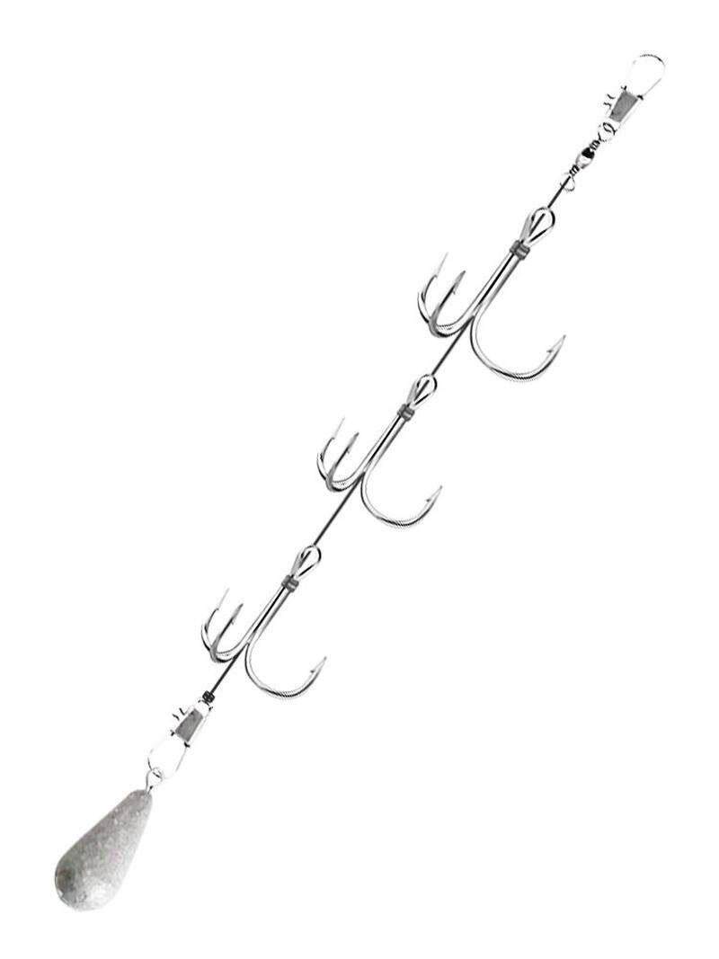 毛钩钓鱼远投鲢鳙大号特大锚鱼钩串钩超大三爪钩三角矛鱼专用鲢鱼