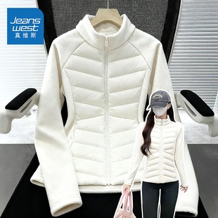 真维斯羽绒服内胆女2025新款爆款冬季修身可外穿排骨立领外套AA