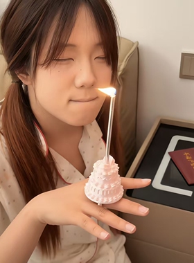 蜡烛戒指创意蛋糕指环拍照道具