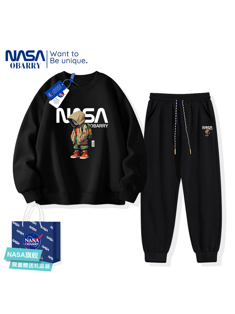 Осенний костюм для мальчиков под общим брендом NASA, новинка 2025 года, детская одежда для больших детей, красивый и модный спортивный костюм-двойка Изображение 1