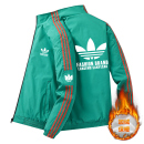 兰瑟姆三叶草2025秋冬季 运动冲锋衣外套男加绒加厚棉服休闲夹克女