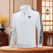 兰瑟姆三叶草2026春秋季 外套女 打底衫 纯棉运动卫衣男士 立领套头衫