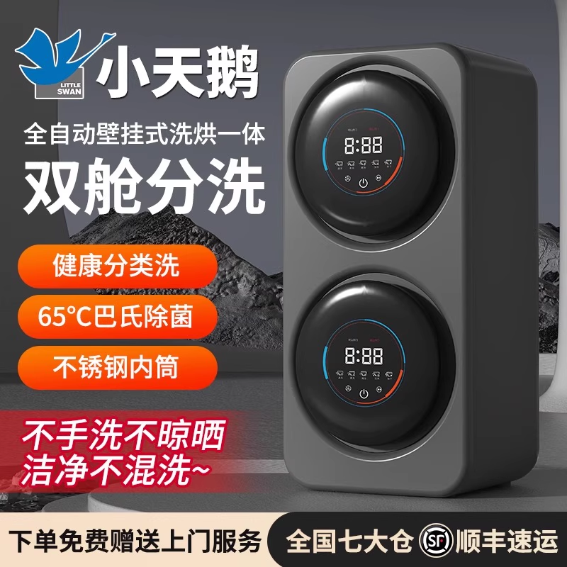 双仓桶内衣裤洗衣机壁挂式全自动迷你滚筒母婴小型专用洗袜子神器