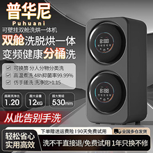 壁挂式双筒仓内衣裤洗衣机小型全自动洗烘一体分桶双舱一机两桶