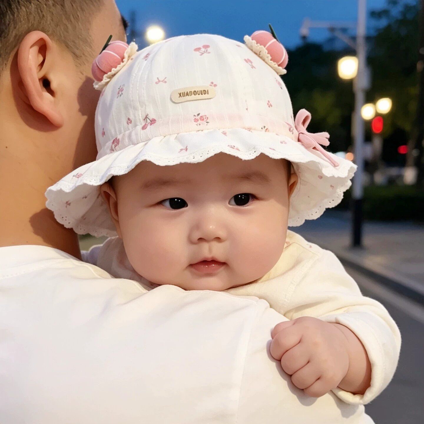 婴儿帽子夏季薄款遮阳防晒公主渔夫帽女宝宝网格小月龄可调节胎帽