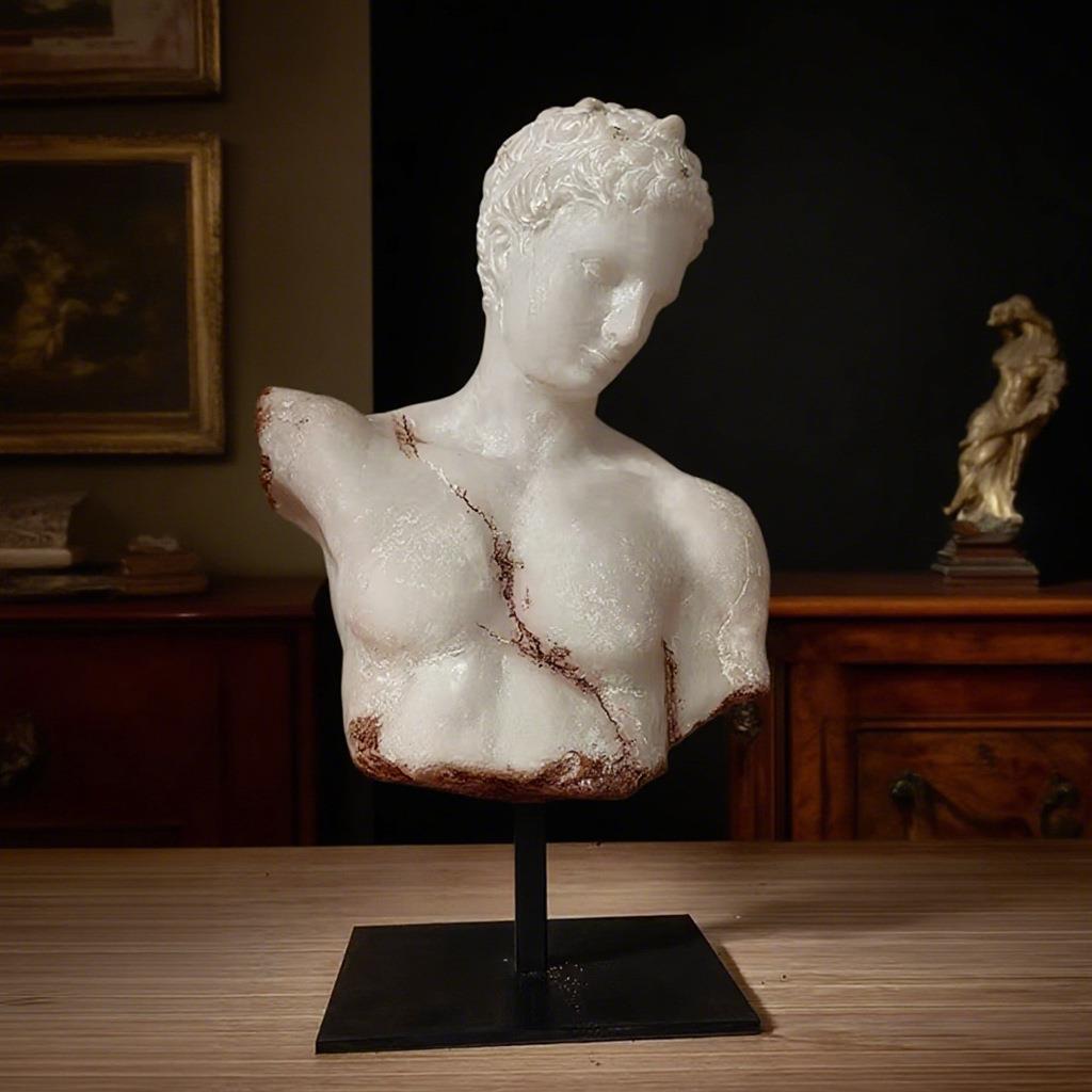 北欧复古人物轻奢树脂雕塑摆件家居客厅卧室样板房装修设计大摆件