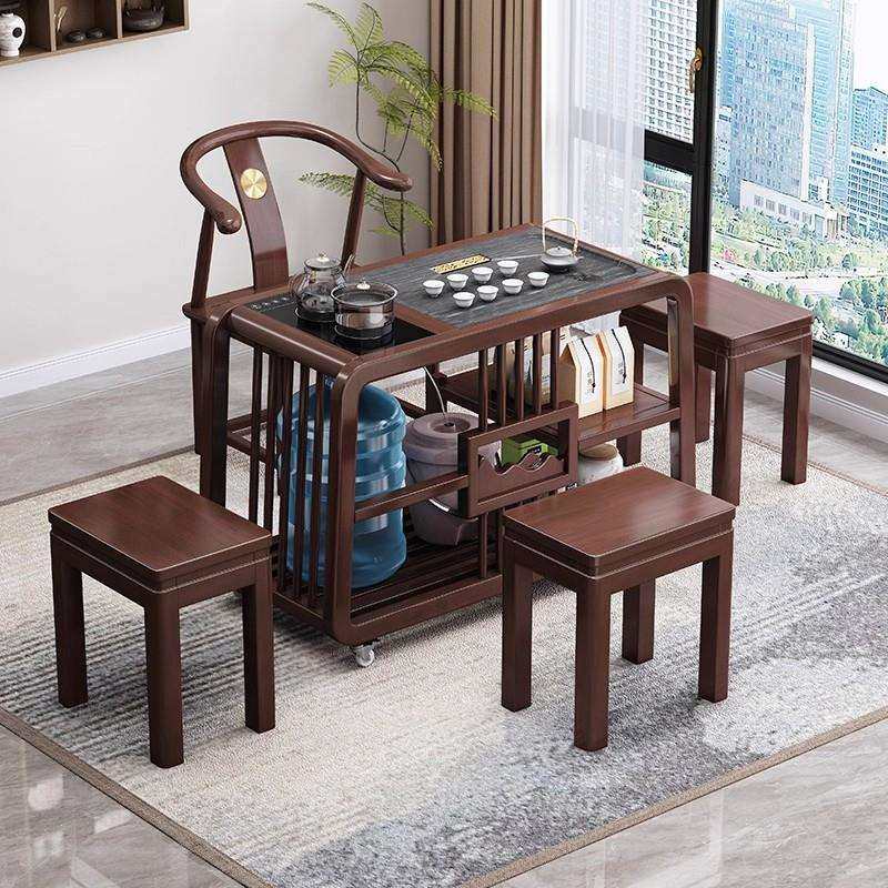 新中式可移动茶桌椅组合实木小茶台阳台茶具茶盘烧水壶一体茶水柜,商业/办公家具,茶台/茶桌,淘宝优惠券,粉丝福利购,淘宝优惠卷
