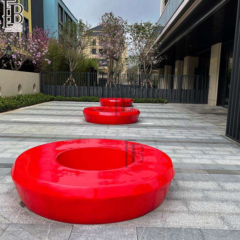 时尚玻璃钢休闲座椅商场商业步行街等候椅子户外广场公园树池坐凳