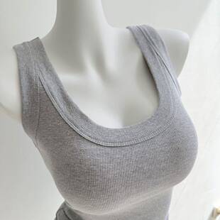 Women'S Basic Solid Ribbed Round Neck Tank , Casual, Fashion