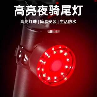 自行车尾灯后尾灯山地车灯夜骑公路车骑行创意尾灯装备配件夜行