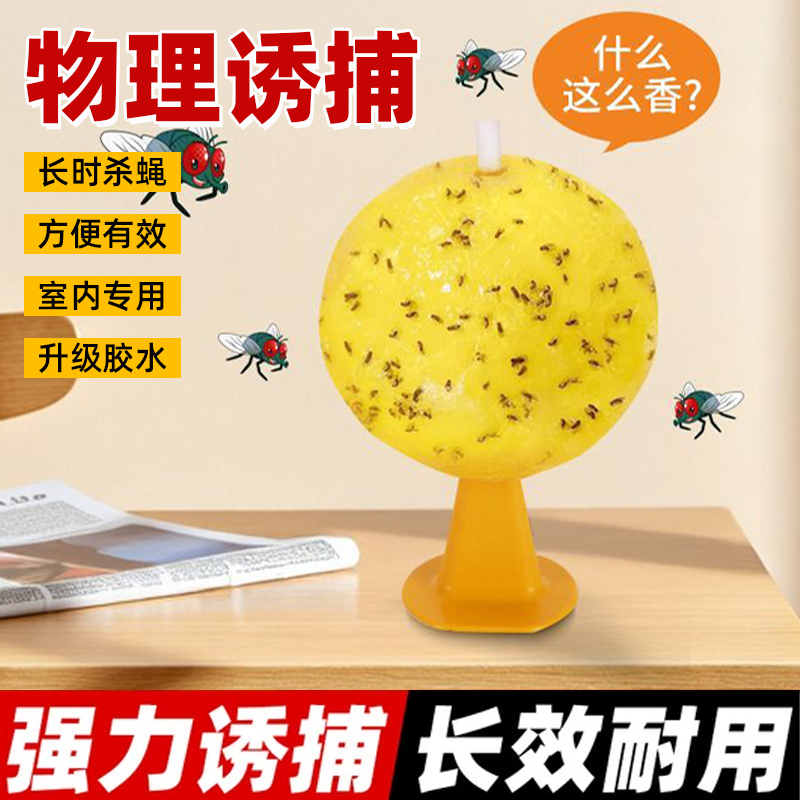 物理诱捕粘蝇纸室内专用强力胶水长时杀蝇方便有效升级版长效耐用
