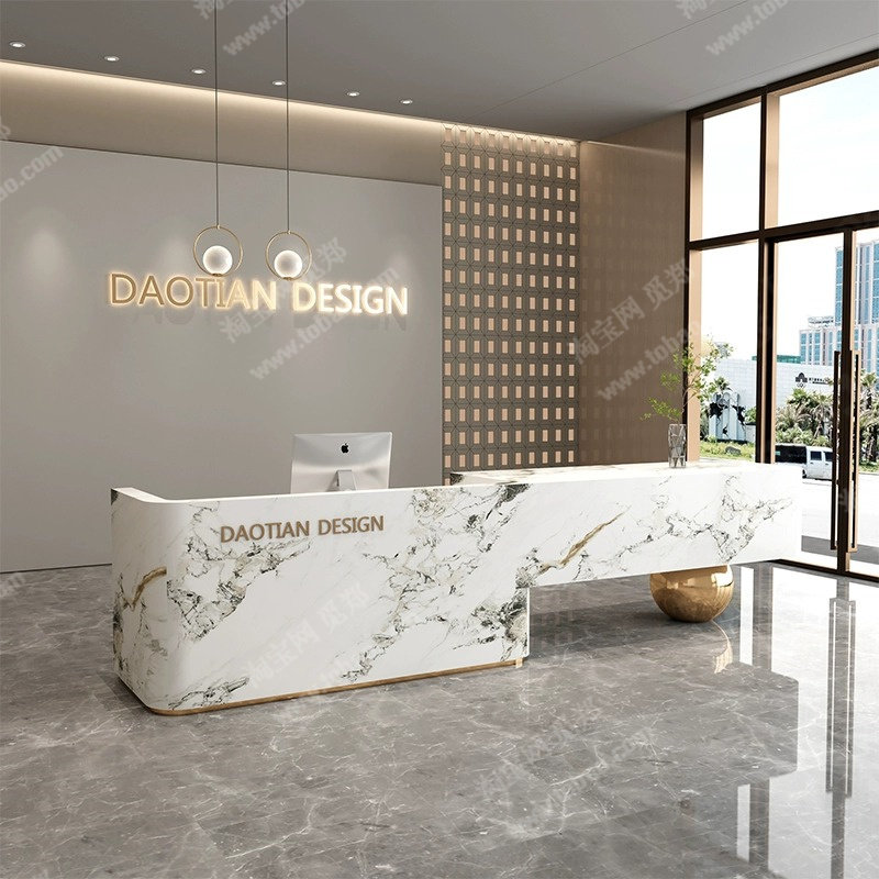 迎宾公司前台服务咨询桌简约现代