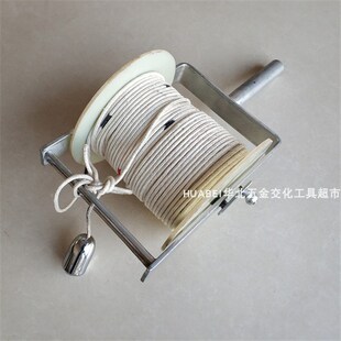 手摇式蚕丝测量绳工程丈量绳工地测绘绳工K程桩基测井绳手摇测距