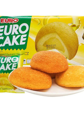 泰国EURO欧乐牌草莓蛋黄派奶油泡芙蛋糕欧式奶油夹心蛋糕休闲零食