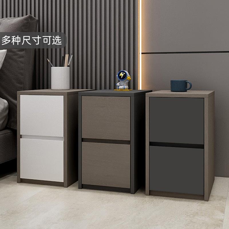 实木板床头柜极窄小型迷你咖啡色窄款30cm宽卧室25/35/40公分