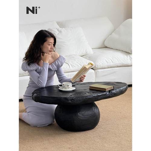 Ni+尼家中古实木茶几侘寂风民宿客厅设计师款茶桌民宿装饰矮茶桌